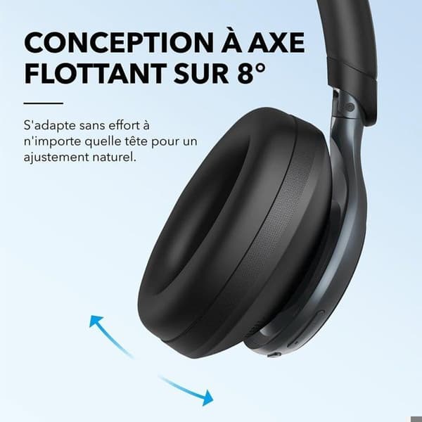 soundcore av Anker Space One trådlösa hörlurar Adaptive Active Noise Cancelling Black