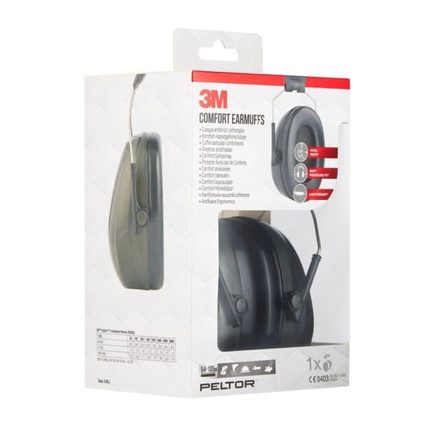 Hörlurar - hörselkåpor - 3m plugg - H520AC1 - Peltor Optime II H520A Bekväma brusreducerande hörlurar, 1/PK (94 A 105 Db)