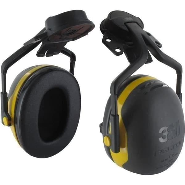 Ett par 3M™ Peltor™ hörselkåpor modell X2 med P5E-fäste, för Peltor- och 3M-hjälmar, 31dB