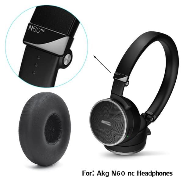 INF Erstatningsøreputer for AKG N60NC hodetelefoner med ledning - 2-pakning (svart)