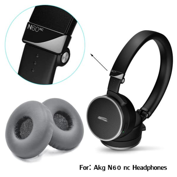 INF Ersättningsöronkuddar för AKG N60NC - 2-pack, grå