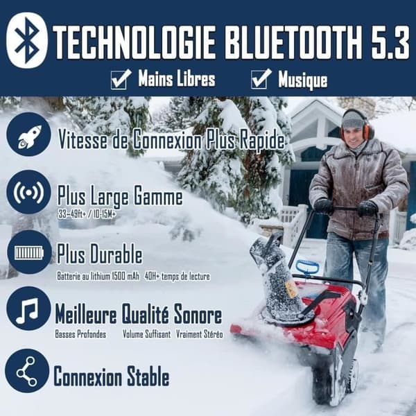 PROHEAR 037 Bluetooth Hörlurar Med Bullerdämpning, Musik Hörselskydd Uppladdningsbart Med Transportväska - Orange