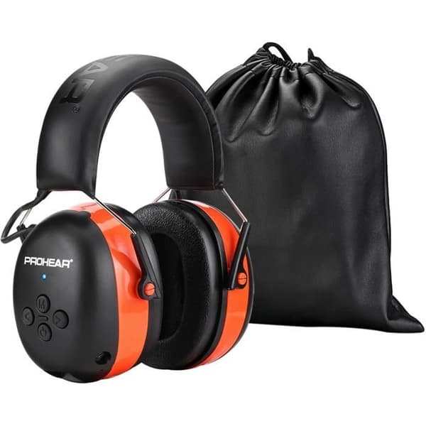 PROHEAR 037 Bluetooth Hörlurar Med Bullerdämpning, Musik Hörselskydd Uppladdningsbart Med Transportväska - Orange