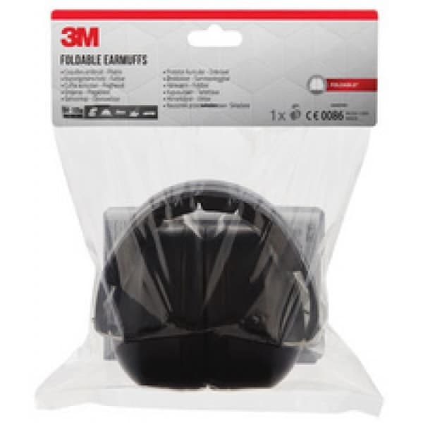3M hörselkåpor 90563EC1, hopfällbara, svarta 0,000000 Svart