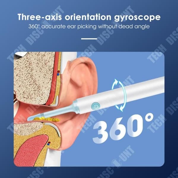 TD® 3,9 mm trådlös Visual Ear Picking Stick Smart Visual Ear Spoon Öronplockningsverktyg Otoskop Endoskop
