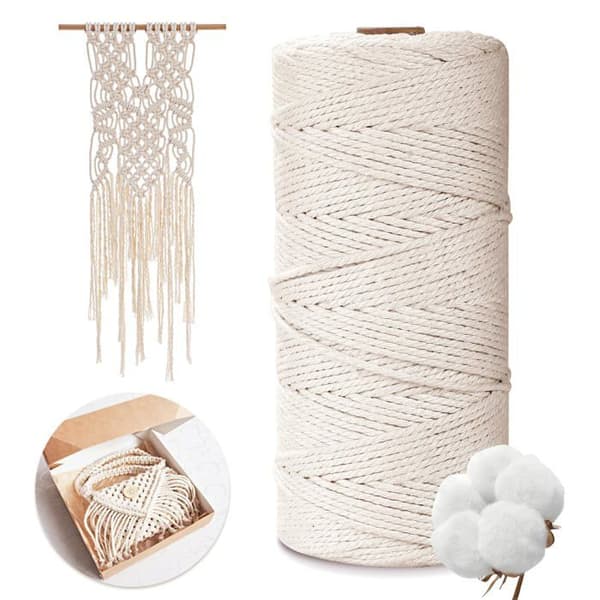 Distributör av bomull - bomullspinne disko Aiqinu - Flätad rep-2mm*200m-Beige