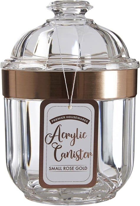 Premier husgeråd - 1601669 - Rose Gold Akryl Transparent Box 10 x 10 x 15 cm