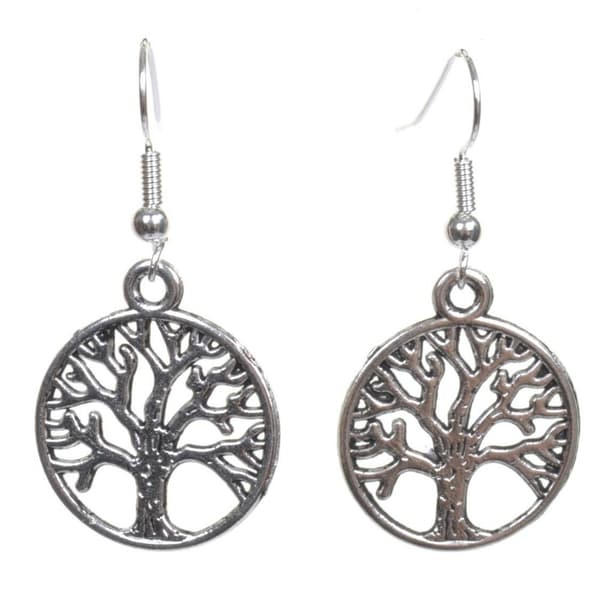 Örhängen Livets Träd Rostfri Krok Tree of life Symbol