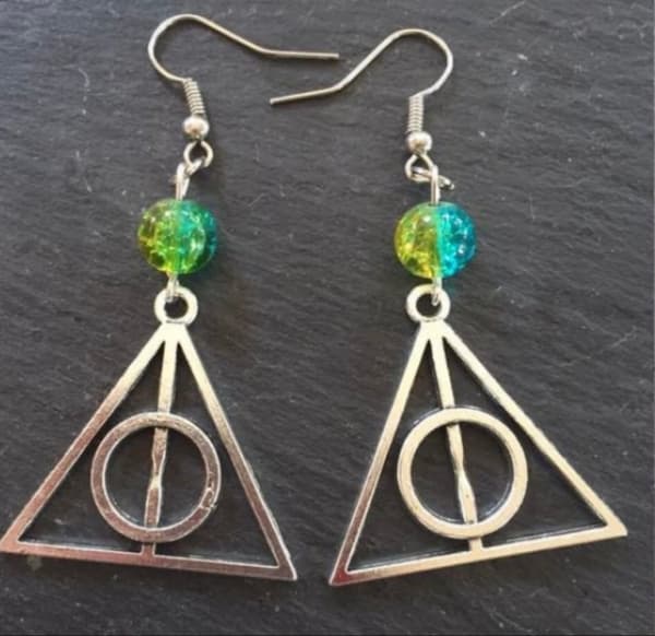 Earrings/Korvakorut - Deathly Hallows - Yellow/Green - Harry Potter