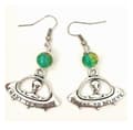 Pikkukuva 1 / 3: Earrings/Korvakorut - I want to believe - Alien - Yellow/Green