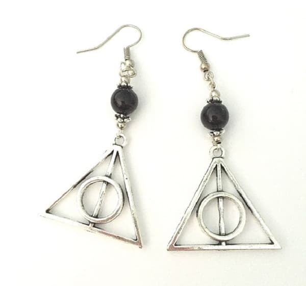 Earrings/Korvakorut - Deathly Hallows - Harry Potter - Onyx/Onyksi