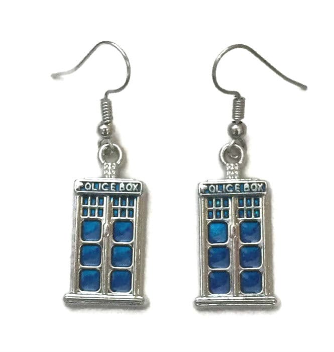 Earrings - Tardis Doctor Who Police Box