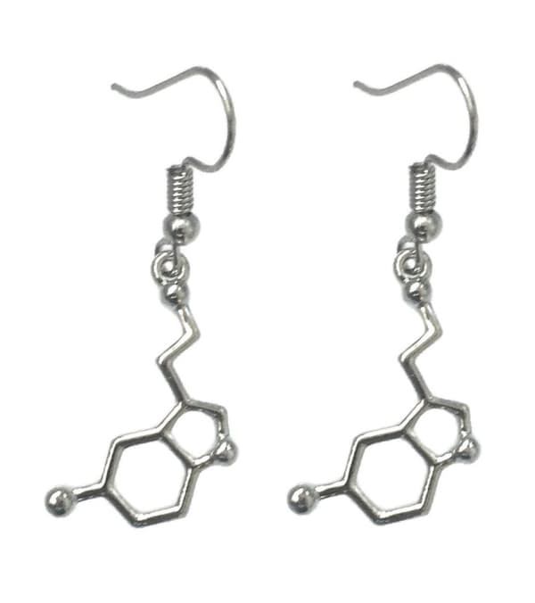 Earrings -Serotonin - Molecules