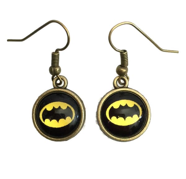 Earrings - Batman - Marvel - Bronze