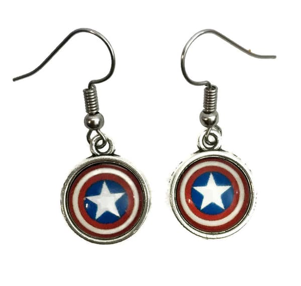 Earrings - Captain America - Marvel