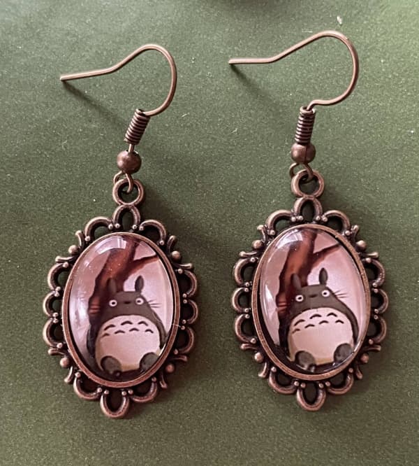Örhängen TOTORO Anime Figur Miyazaki Brons