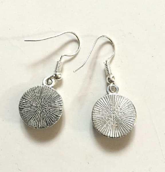 Earrings - Glitter - Druzy - Blue - Silver