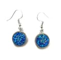 Pikkukuva 1 / 2: Earrings - Glitter - Druzy - Blue - Silver