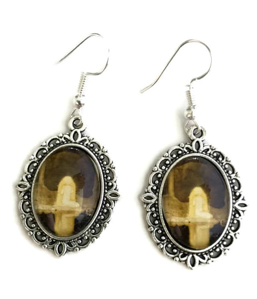 Earrings - Tuvstarr - Cabochon - Silver
