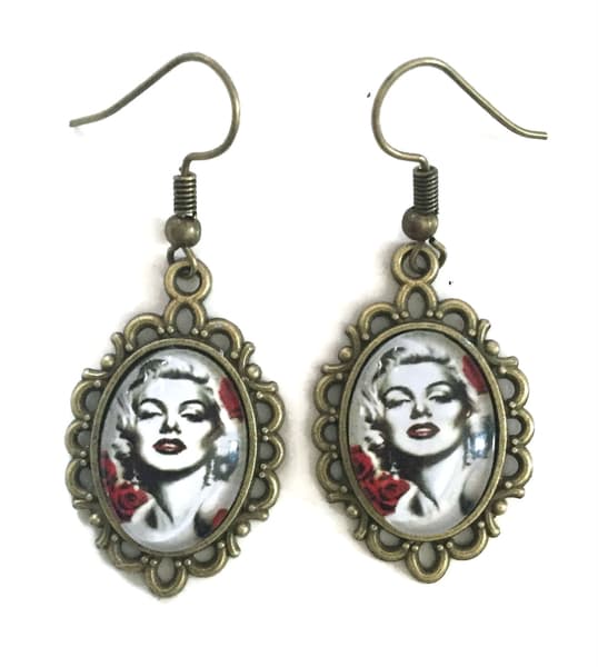 Earrings - Marilyn Monroe - Vintage - Bronze