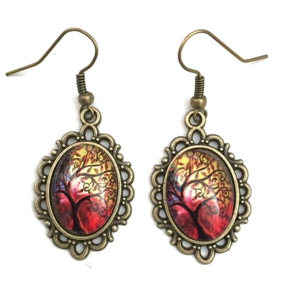Earrings - Tree of Life - Autumn - Bronze