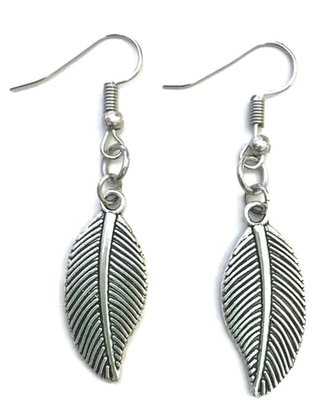 Earrings - Leaves - Silver