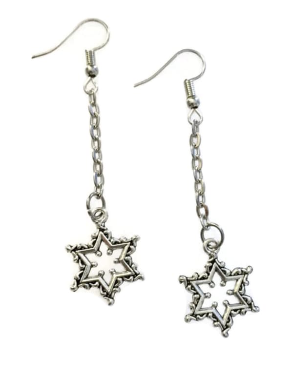 Earrings - Snowflake - Chain