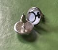 Pikkukuva 3 / 3: Earrings - Female Symbol - Venus - Black/Silver - Studs