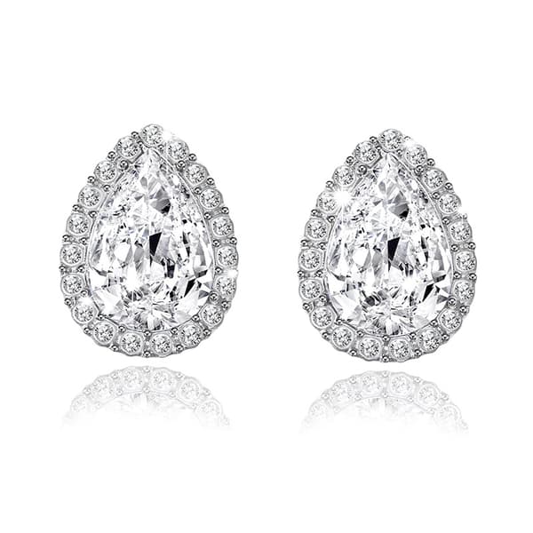 Eksklusive øreringe Sølv diamant glitter
