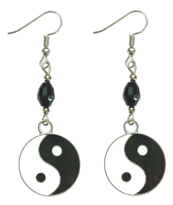 Earrings - YinYang - Bead - Black