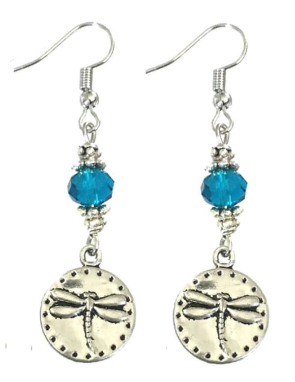 Earrings - Dragonfly - Bead - Turquoise