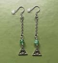 Pikkukuva 2 / 3: Earrings - Slytherin - Deathly Hallows - Harry Potter - Green- Chain