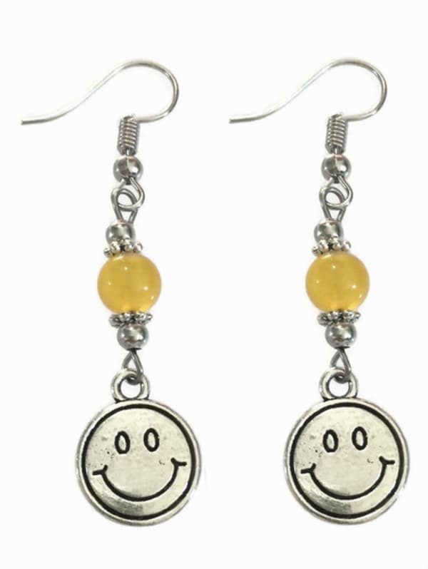 Örhängen Smiley Emoji Glad Gubbe Gul