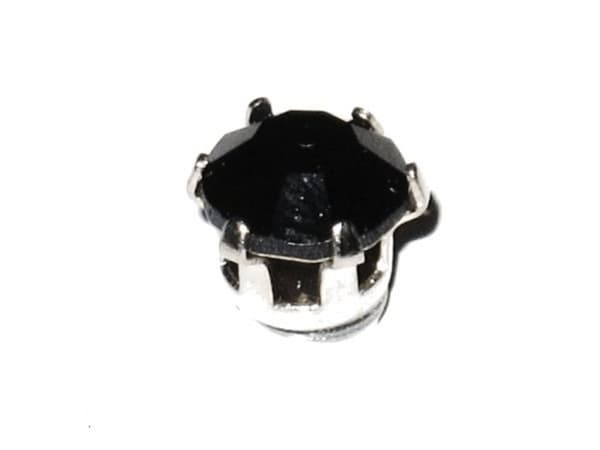 Magnetøreringe - Sort krystal 8 mm