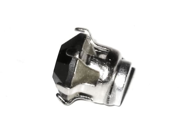 Magnetøreringe - Sort krystal 8 mm