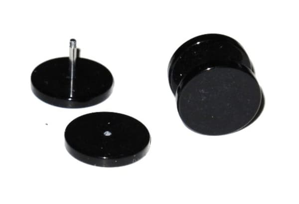 Fake Plug - Sort 12 mm/par