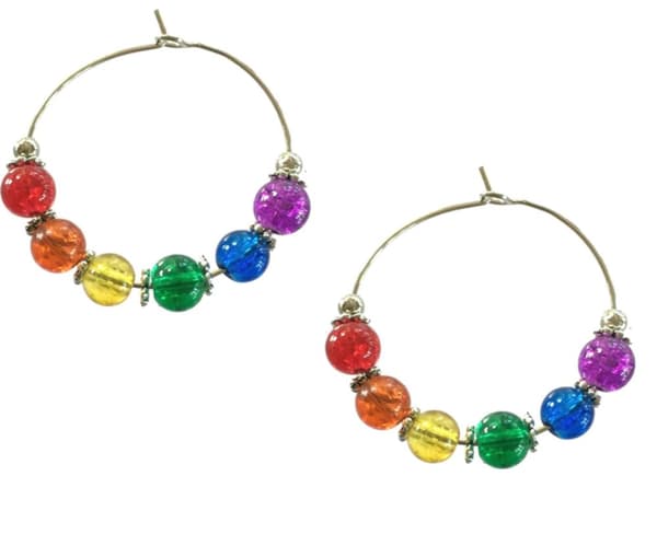 Earrings - Creoles - Pride - Beads