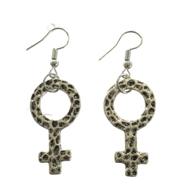 Örhängen Feminist Stora Kvinnosymboler Silverfärgad Feminism