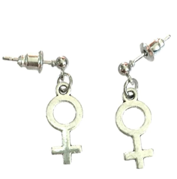 Earrings - Female Symbol - Venus - Pin - Small