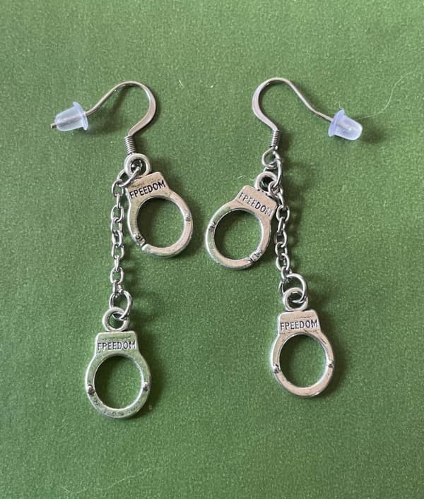 Earrings - Handcuffs - Freedom - Chain