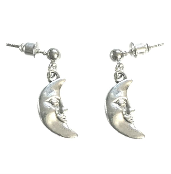 Earrings - Crescent Moon - Pin