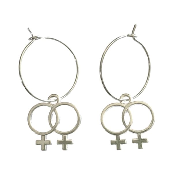 Örhängen Creoler Feminist Pride Gay Kvinnosymbol