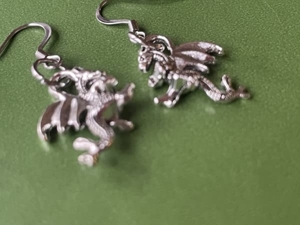 Earrings - Dragon - Silver