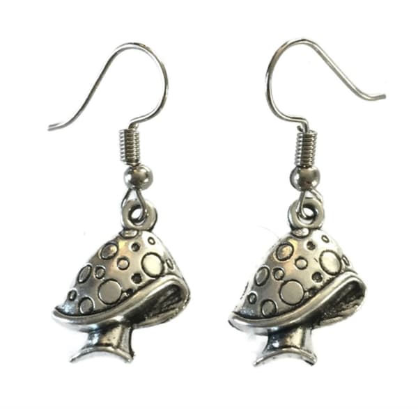 Earrings - Mushroom - Silver