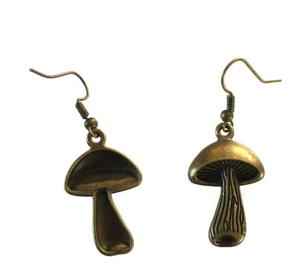 Earrings - Mushroom - Bronze
