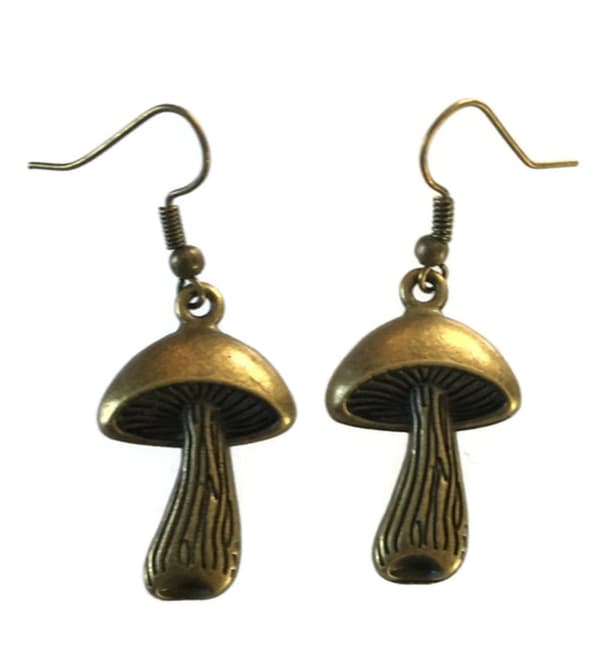 Earrings - Mushroom - Bronze