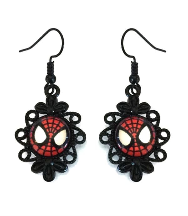 Earrings - Spiderman - Marvel - Black