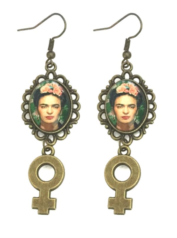 Örhängen Frida Kahlo Brons Feminist Symbol Feminism Venus
