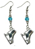 Miniatyrbillede 1 af 4: Earrings - Ice Skates - Bead - Blue