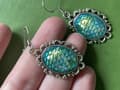 Pikkukuva 4 / 5: Earrings - Scale - Dragon - Turquoise